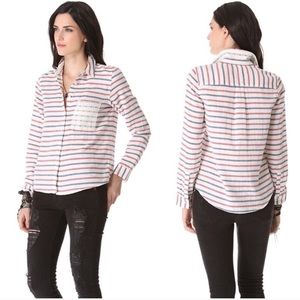 Madewell Striped Dot Button Down Shirt